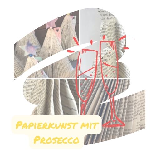 🍂🥂 Papierkunst mit Prosecco mit Motiven passend zur Jahreszeit