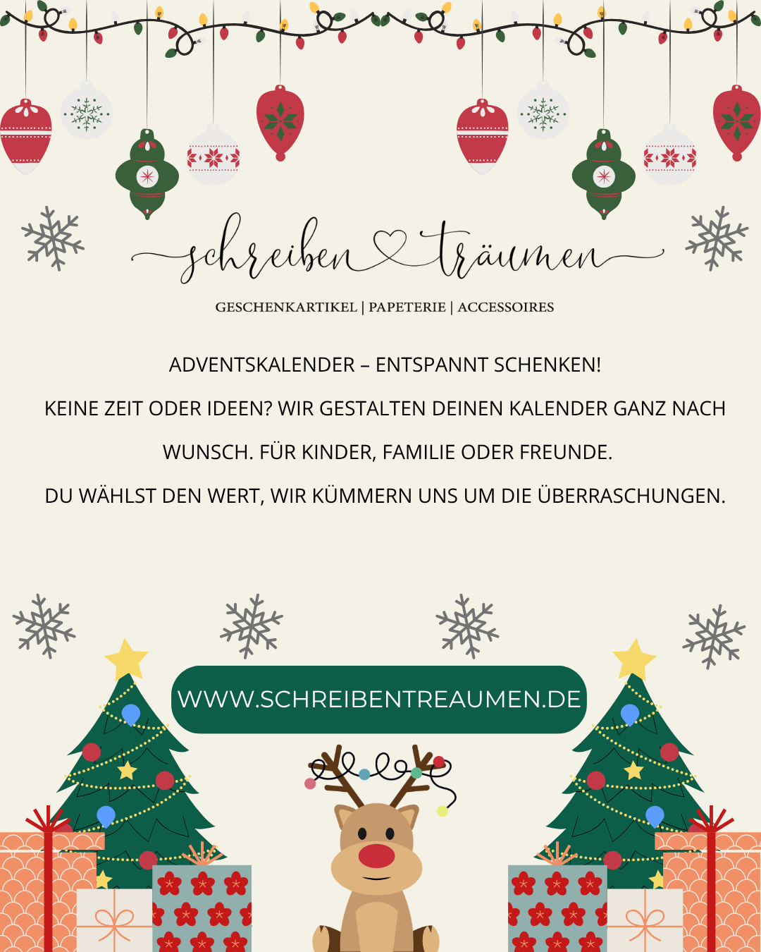 Adventskalender - Entspannt Schenken!