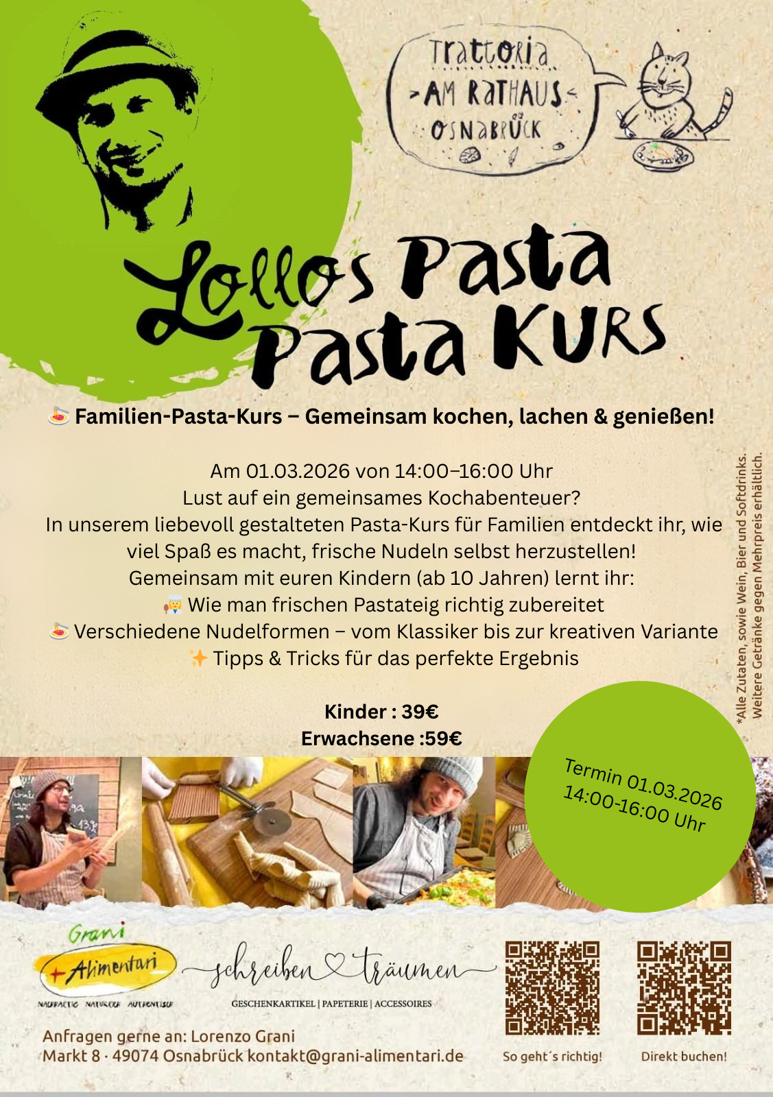 Pasta Kurs Familien Special