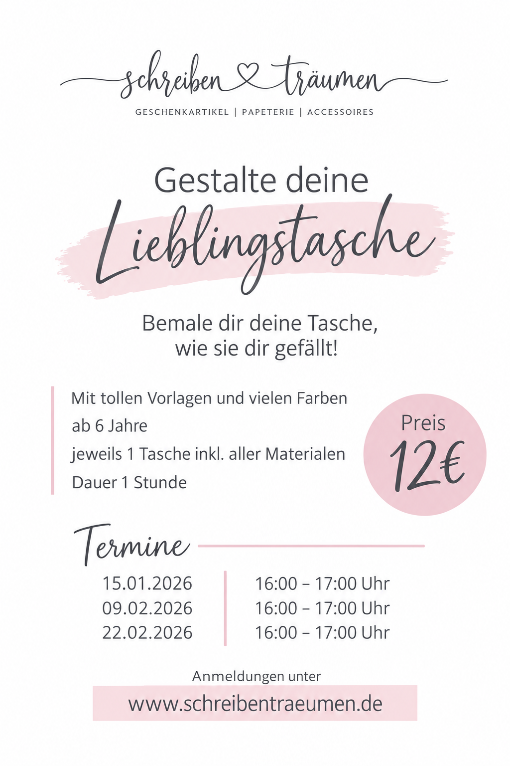 Gestalte deine Lieblingstasche ab 6 Jahre